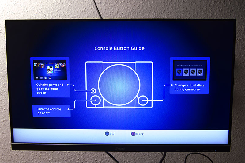 Sony PS1 console button guide
